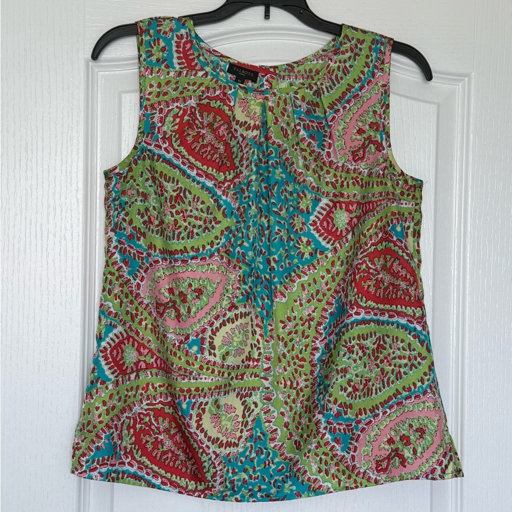 Talbots Multicolor Paisley Tank Top